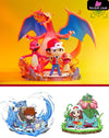 Pokémon Gb#1: Red&Charizard&Charmander&Charmeleon Resin Statue - Geisha Studio [Pre-Order]