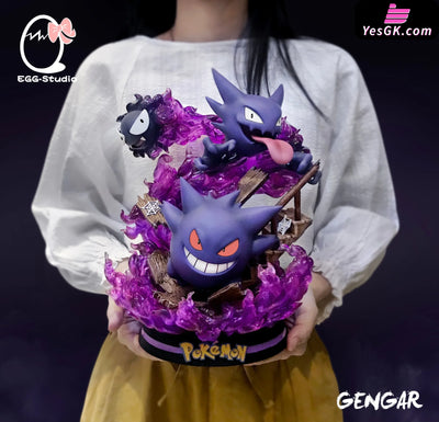 Pokemon - Gengar Family (Gengar Haunter & Gastly) Resin Statue Egg Studio [In Stock]