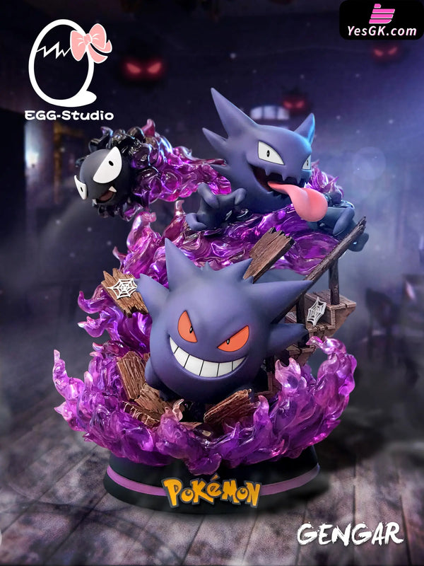 Pokemon - Gengar Family (Gengar Haunter & Gastly) Resin Statue Egg Studio [In Stock]