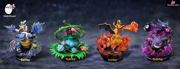 Pokemon - Gengar Family (Gengar Haunter & Gastly) Resin Statue Egg Studio [In Stock]