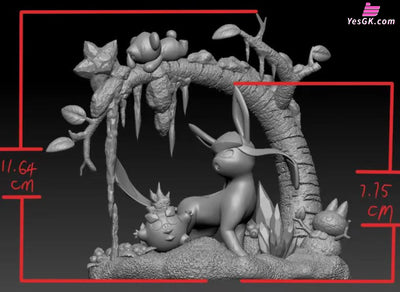 Pokemon Glaceon & Leafeon 1/15 GK Statue - Kipi Studio [In-Stock] - Pokemon