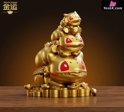 Pokémon Golden Toad Bulbasaur Wealth-Attracting Fun Ornament GK Statue - Jin Yun Studio [In-Stock] - Full Payment