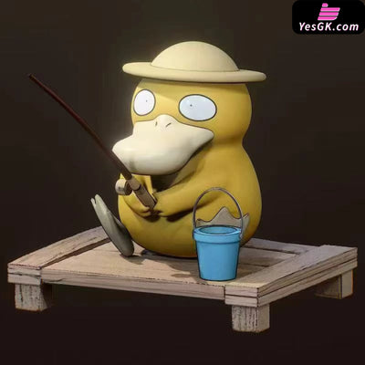 Pokémon Golduck Evolution Set & Fishing Psyduck + Camera Psyduck Set & Fishing Slowpoke GK Statue - Golden City Studio