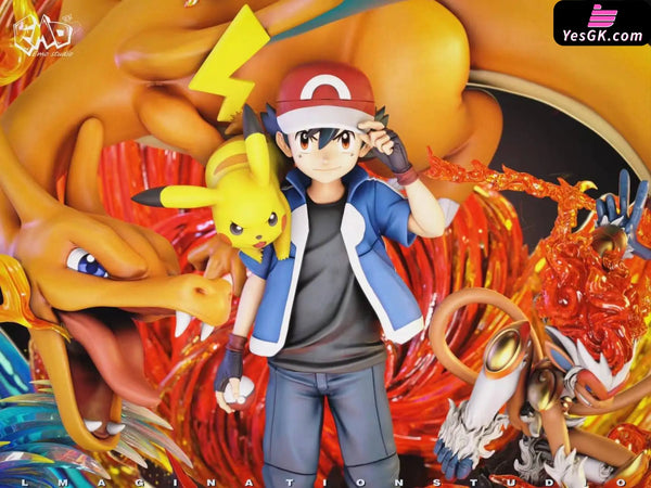 Pokemon Graduation Series #1 Ash Ketchum from Pallet Town Statue - EMO Studio - Pokemon