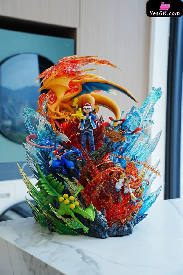 Pokemon Graduation Series #1 Ash Ketchum from Pallet Town Statue - EMO Studio - Pokemon