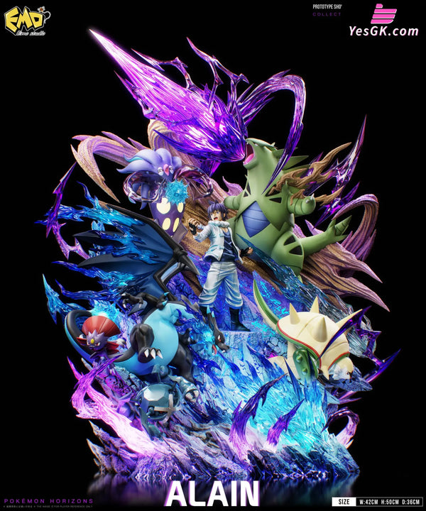 Pokemon Graduation Series #9 Alain Statue - EMO Studio - Full Payment / Shiny Snow Color - Pokemon