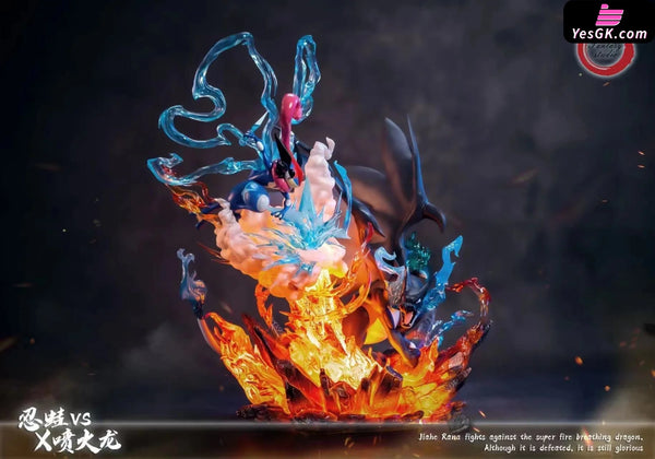 Pokemon Greninja VS Mega Charizard X GK Statue - Fantasy Studio [In-Stock] - Full Payment - Pokemon