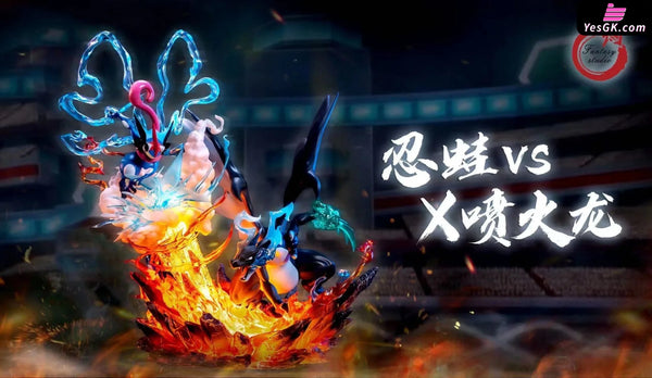 Pokemon Greninja VS Mega Charizard X GK Statue - Fantasy Studio [In-Stock] - Full Payment - Pokemon