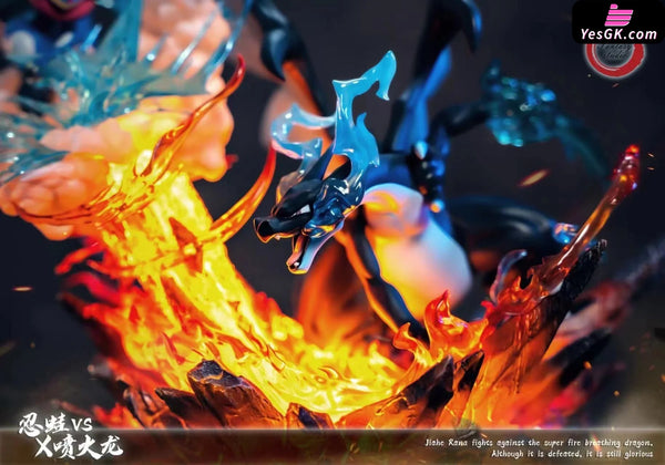 Pokemon Greninja VS Mega Charizard X GK Statue - Fantasy Studio [In-Stock] - Full Payment - Pokemon
