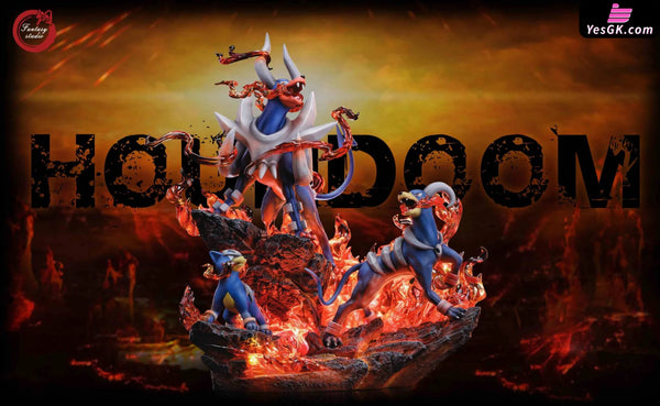 Pokemon GX Evolution Group #10 Houndoom Family GK Statue - Fantasy Studio [In-Stock] - Pokemon