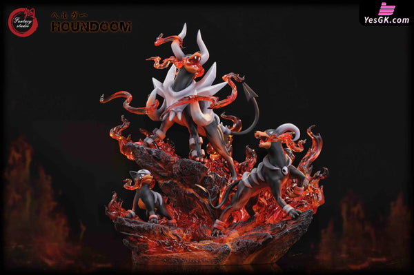 Pokemon GX Evolution Group #10 Houndoom Family GK Statue - Fantasy Studio [In-Stock] - Full Payment / Original Color