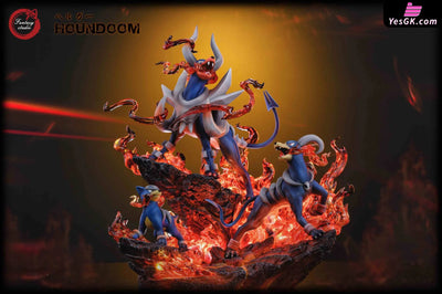 Pokemon GX Evolution Group #10 Houndoom Family GK Statue - Fantasy Studio [In-Stock] - Full Payment / Shiny Color