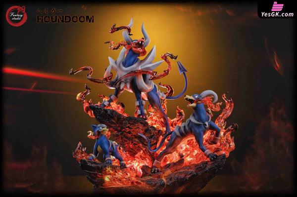 Pokemon GX Evolution Group #10 Houndoom Family GK Statue - Fantasy Studio [In-Stock] - Full Payment / Shiny Color