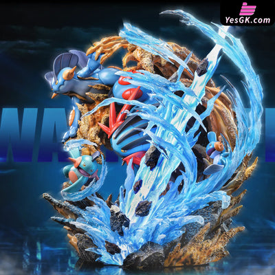 Pokémon Gx Evolution Series #13 Swampert Family Muddy Water Resin Statue - Fantasy Studio