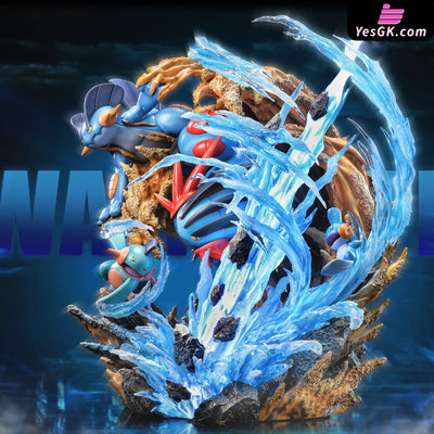 Pokémon Gx Evolution Series #13 Swampert Family Muddy Water Resin Statue - Fantasy Studio