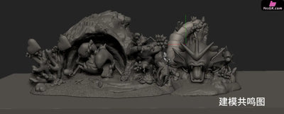 Pokémon Gyarados1/20 Eco-Evolution Group Stitching Resonance #2 Statue - Meng Studio [Pre-Order]