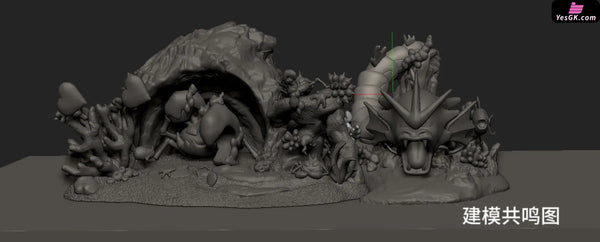 Pokémon Gyarados1/20 Eco-Evolution Group Stitching Resonance #2 Statue - Meng Studio [Pre-Order]