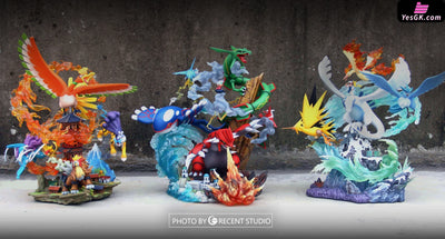 Pokemon - Hoenn Lengendary Groudon Kyogre & Rayquaza Resin Statue Crescent Studio [In Stock]