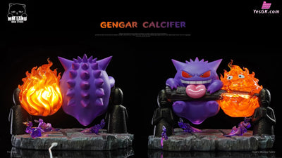 Pokémon & Howl’s Moving Castle Gengar and Calcifer Linkage GK Statue - MMLAND Studio [Pre-Order] Miyazaki Anime
