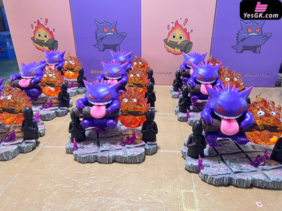Pokémon & Howl’s Moving Castle Gengar and Calcifer Linkage GK Statue MMLAND Studio [In Stock] Miyazaki Anime