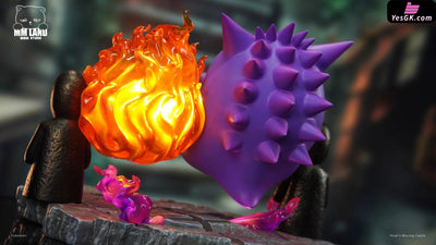 Pokémon & Howl’s Moving Castle Gengar and Calcifer Linkage GK Statue - MMLAND Studio [Pre-Order] Miyazaki Anime