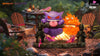 Pokémon & Howl’s Moving Castle Gengar and Calcifer Linkage GK Statue - MMLAND Studio [Pre-Order] Miyazaki Anime