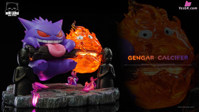 Pokémon & Howl’s Moving Castle Gengar and Calcifer Linkage GK Statue - MMLAND Studio [Pre-Order] Miyazaki Anime