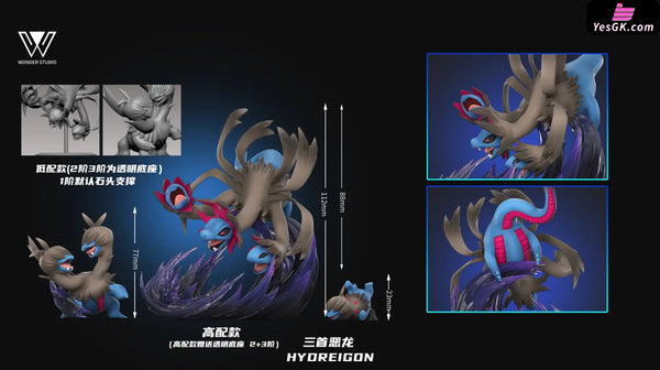 Pokemon Hydreigon Evolution Group Statue - Wonder Studio [In-Stock] - Pokemon