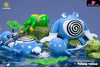 Pokémon Illustrated Book 120 Poliwrath Evolutionary Group Ecological Scale Scene Statue - Sun