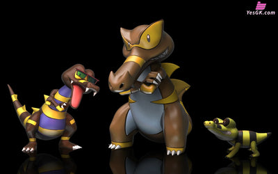 Pokémon Krookodile Evolution Set GK Statue - G9 Studio [Pre-Order] Deposit / Different Color Pokémon