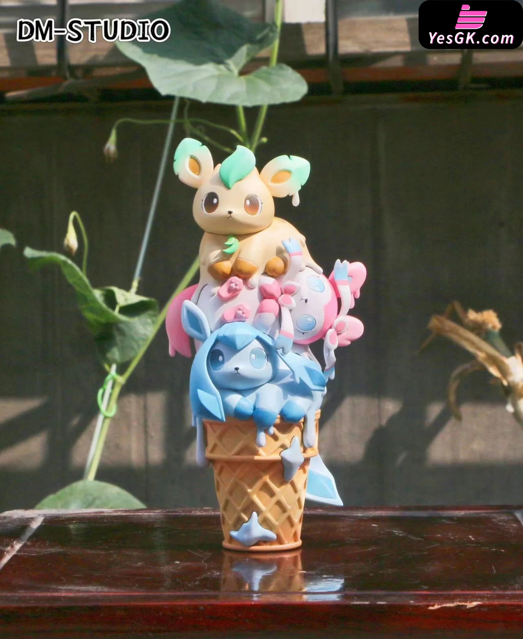 Pokémon Leafeon & Glaceon Sylveon Ice Cream Statue - Dm Studio [Pre-Order]