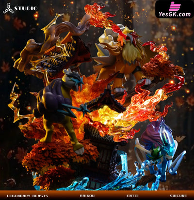Pokémon Legendary Pokémon Entei & Raikou & Suicune GK Statue - 666 Studio [Pre-Order] Pokémon