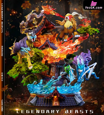 Pokémon Legendary Pokémon Entei & Raikou & Suicune GK Statue - 666 Studio [Pre-Order] Deposit / Emerald Primary Color