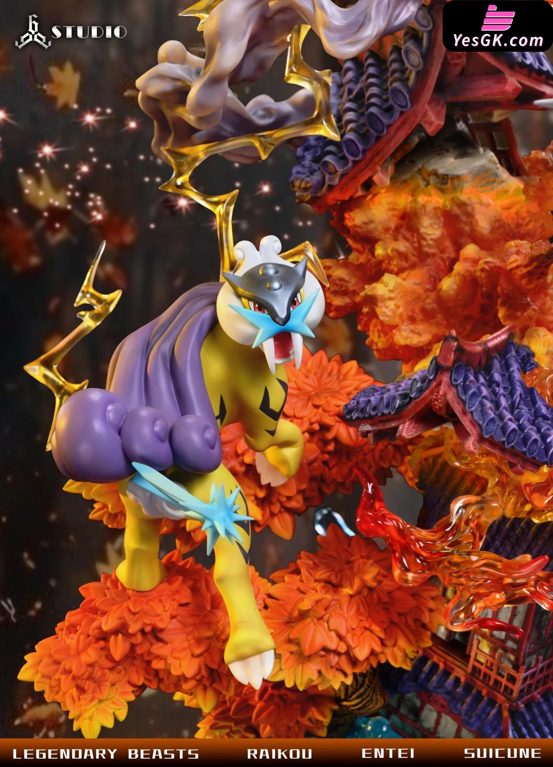 Pokémon Legendary Pokémon Entei & Raikou & Suicune GK Statue