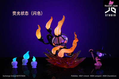 Pokemon Litwick Evolution Group Resin Statue - Jb Studio [Pre - Order] Pokémon