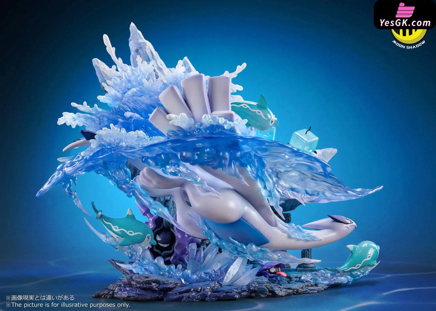 Pokémon Lugia Cloyster Shellder Finizen Palafin Eiscue Natural Series Ocean Scene Resin Statue -