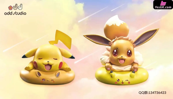 Pokemon Mat #3 Eevee #4 Pikachu GK Statue - Odds Studio [In-Stock] - Pokemon