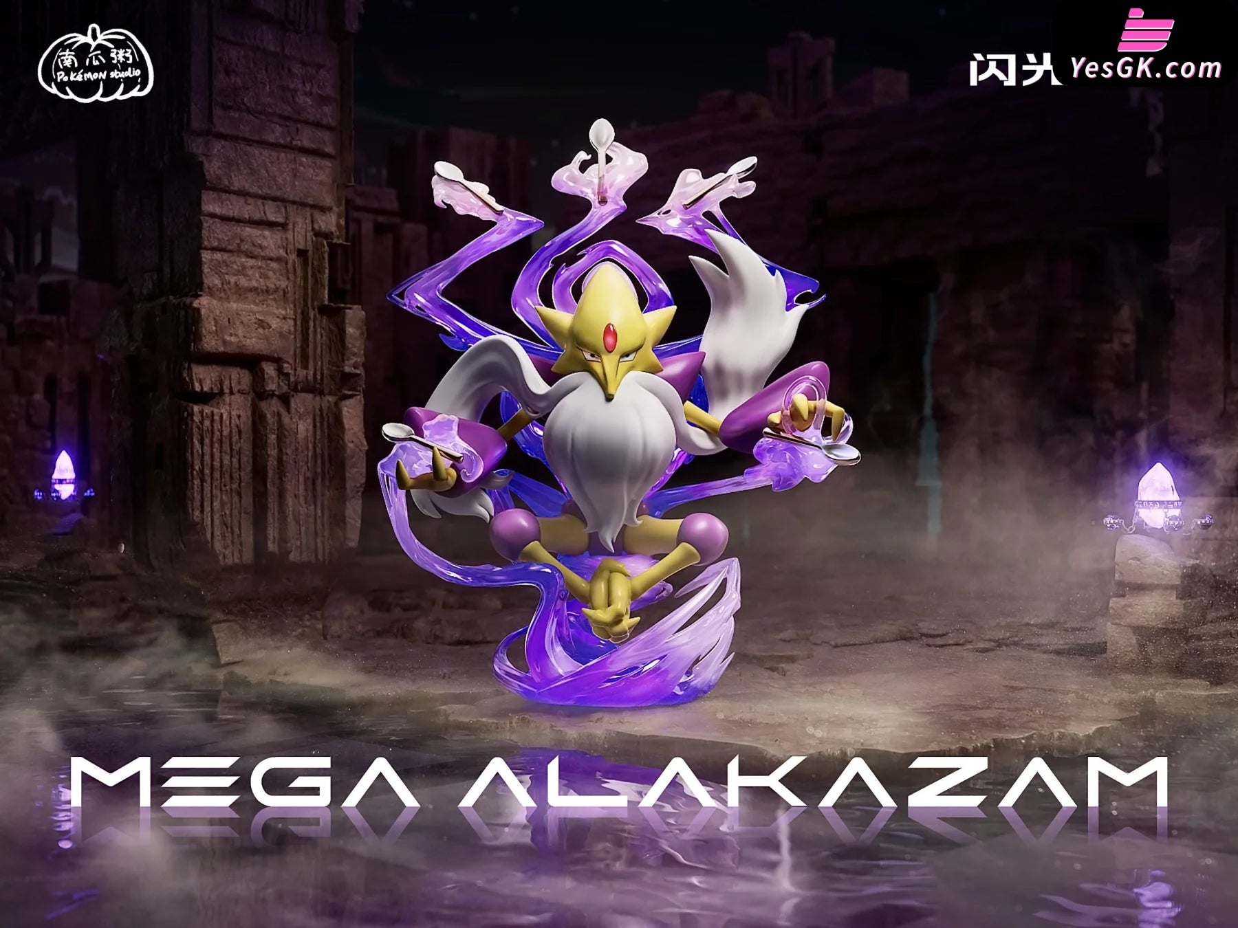 Pokémon Mega Alakazam 1/20 Statue - Nan Gua Zhou Studio [Pre-Order] Deposit / Glitter-Color