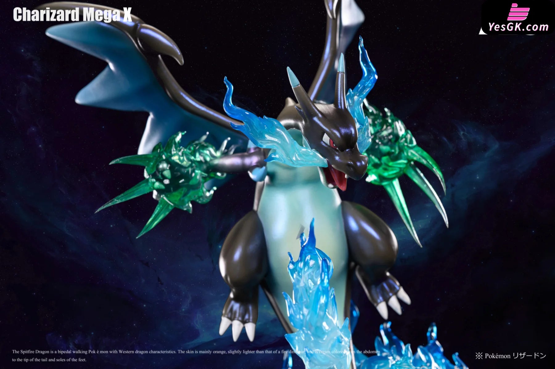 Pokémon Mega Charizard X and Mega Charizard Y Resin Statue - Sun Studi –  YesGK