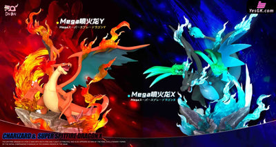 Pokemon Mega Charizard X & Mega Charizard Y 1/20 GK Statue - Dai Dai Studio [In-Stock] - Full Payment / Original Color