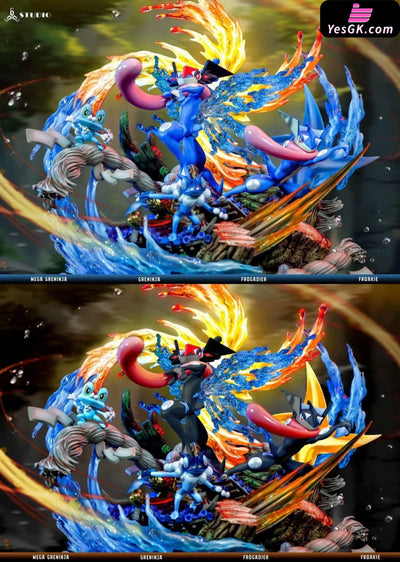 Pokémon Mega Greninja Giant Water Shuriken All Out GK Statue - 666 Studio [Pre-Order] Pokémon
