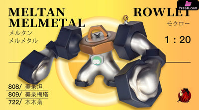 Pokémon Melmetal Evolution Group & Rowlet 1/20 GK Statue Chuan Chuan Mo Wan Studio [Pre Order] Deposit / Shiny Color