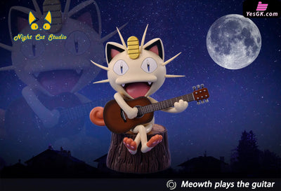 Pokémon Meowth Playing Guitar Resin Statue - Night Cat Studio [Pre-Order]