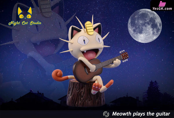 Pokémon Meowth Playing Guitar Resin Statue - Night Cat Studio [Pre-Order]