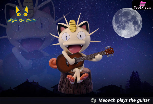 Pokémon Meowth Playing Guitar Resin Statue - Night Cat Studio [Pre-Order]