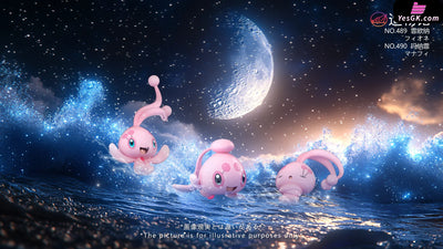 Pokémon Mythical Pokémon #5 Manaphy & Phione GK Statue - ZaoWu Museum Studio [Pre-Order] Deposit / Pink color / Manaphy