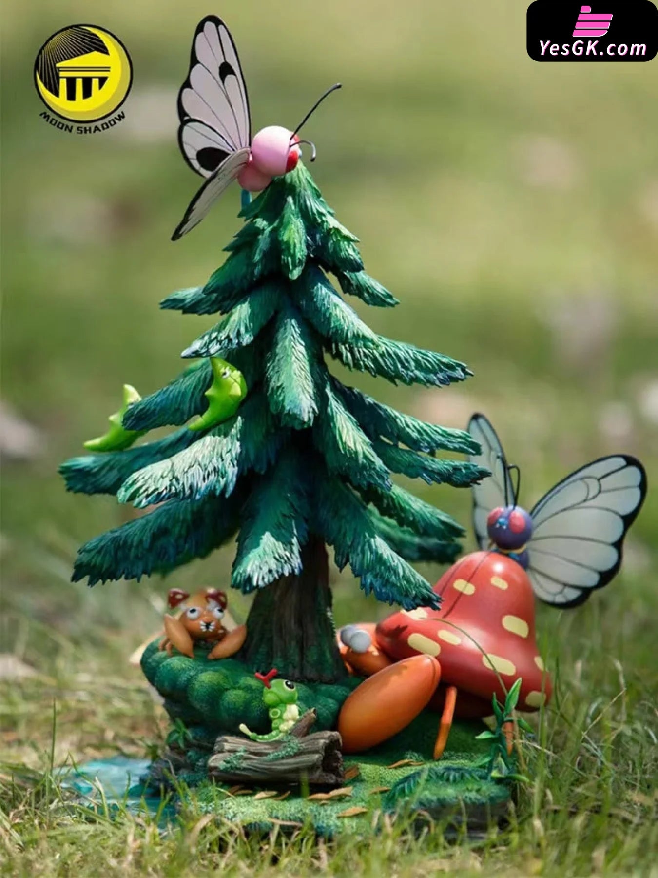 Pokémon Natural Forest Series #1 Butterfree & Parasect Family Resin Statue - Moon Shadow Studio [In