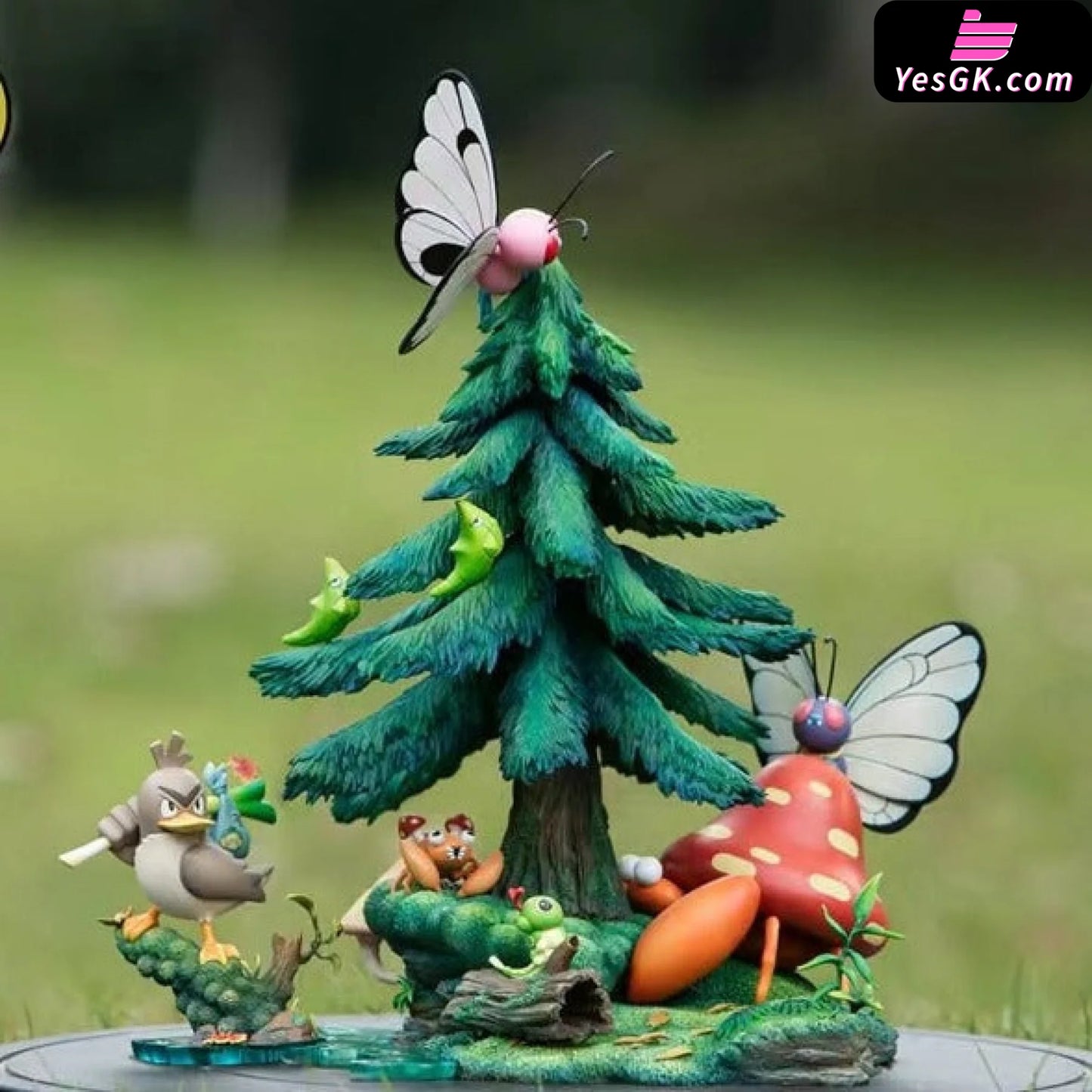 Pokémon Natural Forest Series #1 Butterfree & Parasect Family Resin Statue - Moon Shadow Studio [In