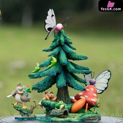 Pokémon Natural Forest Series #1 Butterfree & Parasect Family Resin Statue - Moon Shadow Studio [In