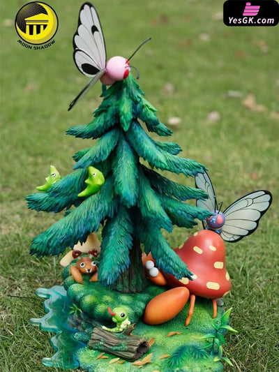 Pokémon Natural Forest Series #1 Butterfree & Parasect Family Resin Statue - Moon Shadow Studio [In